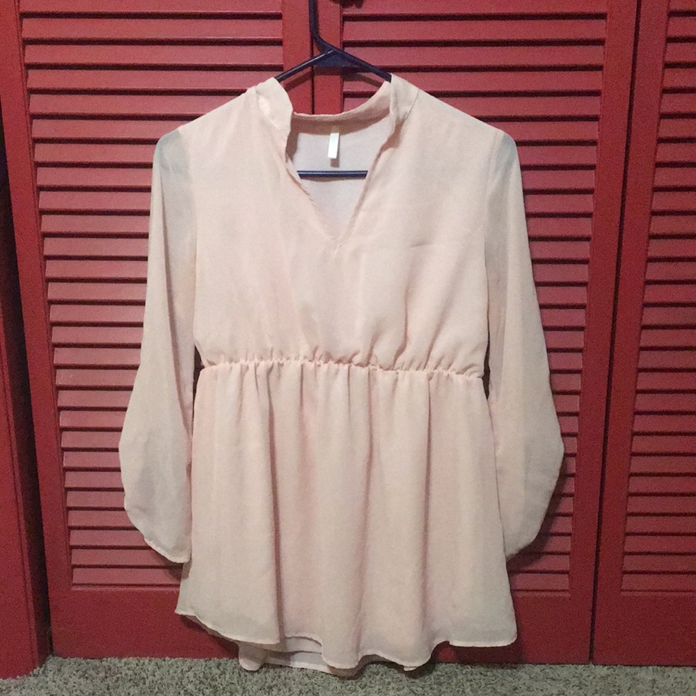 Pinkblush | Pink Flowy Chiffon Maternity Blouse